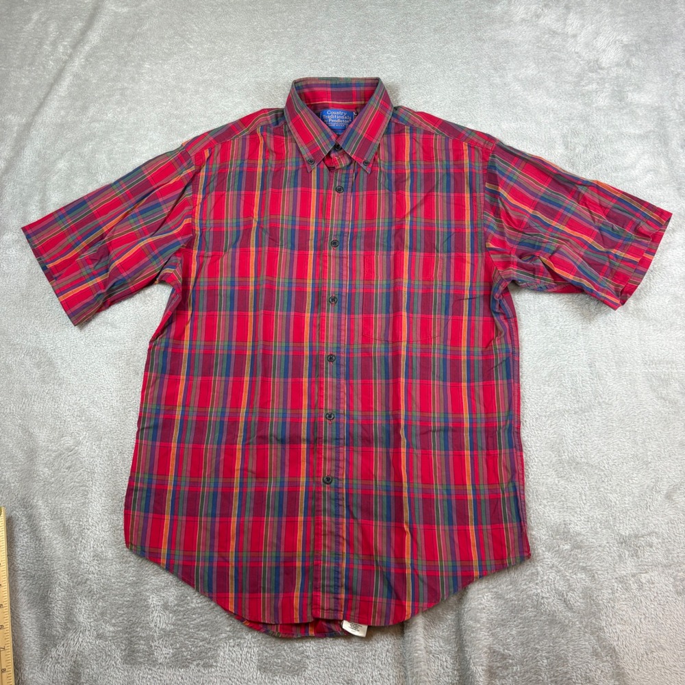 Pendleton Shirts Mens Medium‎ Country Traditionals Plaid Button Down Red USA